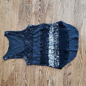 (XS) Express Glittery Sequin Tank Top Night Out Evening Party Everyday Versatile